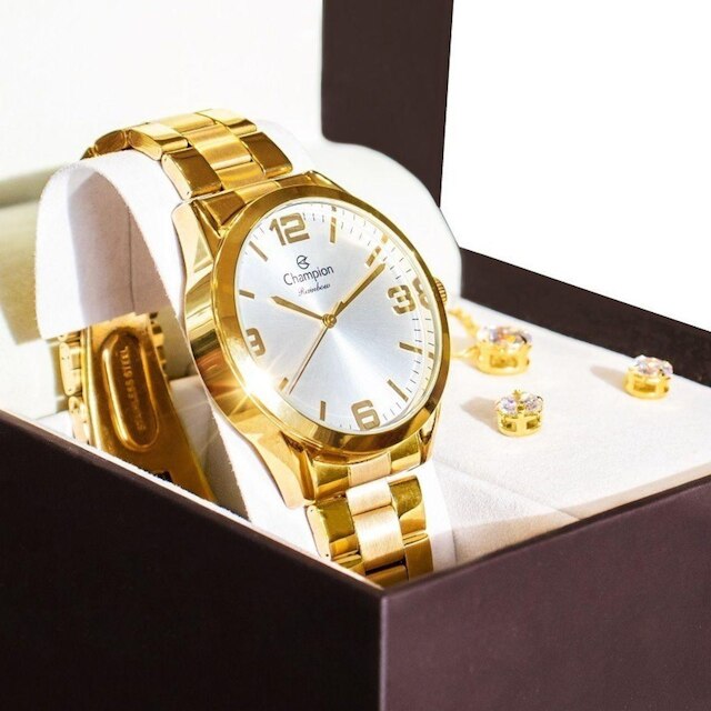 Relógio Feminino Dourado Champion Cn29892Z (Dourado)