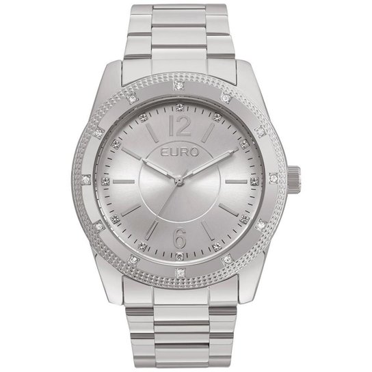 Relógio Feminino Euro EU2035YMP/3K 45mm Pulseira Aço Prata - Prata