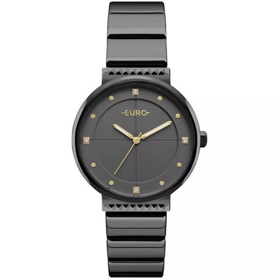 Relógio Feminino Euro EU2035YOB/4P Slim Aço - Grafite