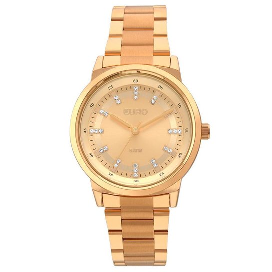 Relógio Feminino Euro EU2036YLG/4X 39mm Pulseira Aço Rosê - Dourado