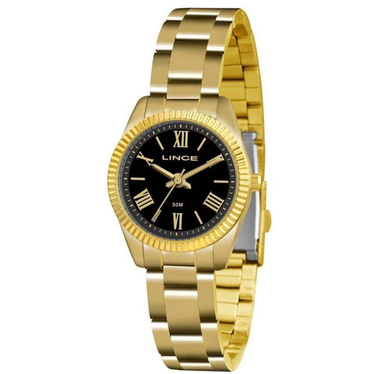Relógio Feminino Lince Clássico Lrg4492l P3kx - Dourado Menor preço em Relógio Feminino Lince Clássico Lrg4492l P3kx - Dourado