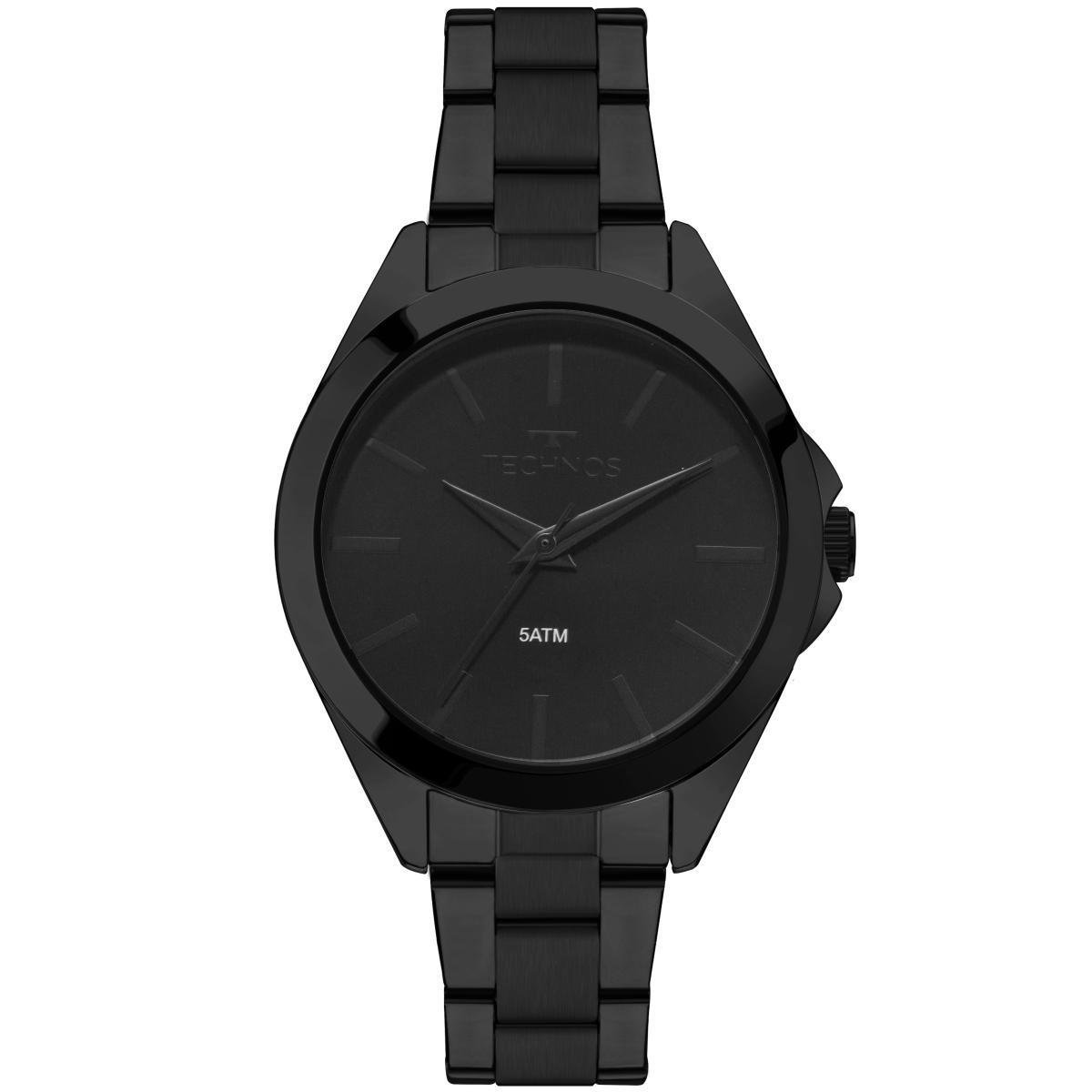 Relógio Feminino Technos 2035MLL/4P Pulseira Aço - Preto Menor preço em Relógio Feminino Technos 2035MLL/4P Pulseira Aço - Preto