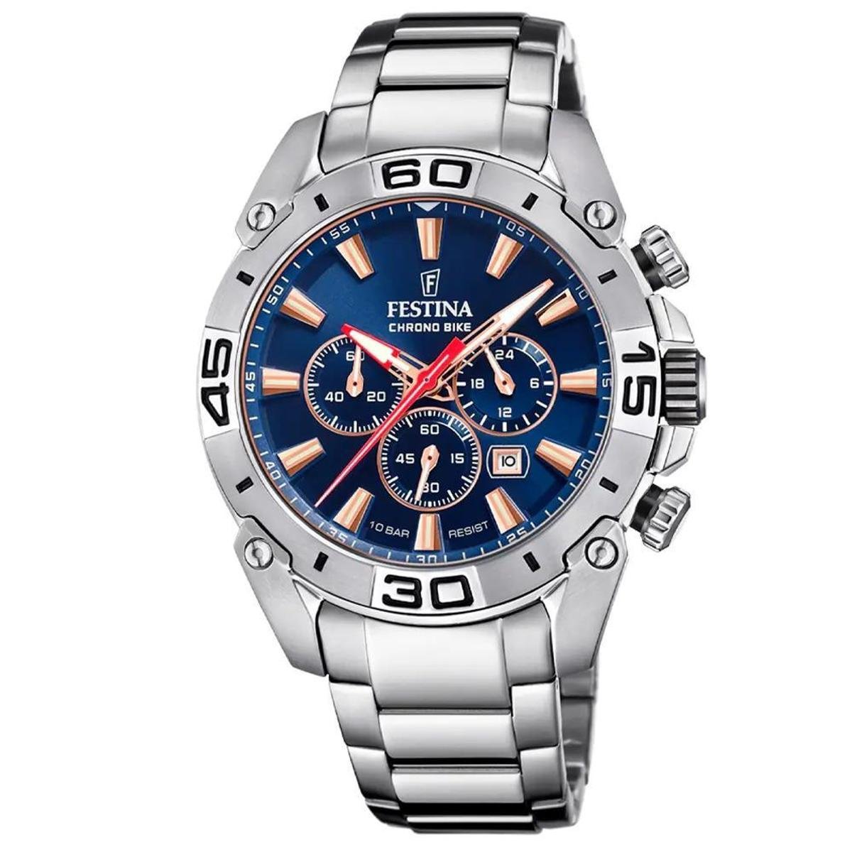 Relógio Festina Masculino Aço F20543/4 10 ATM - Prata Menor preço em Relógio Festina Masculino Aço F20543/4 10 ATM - Prata