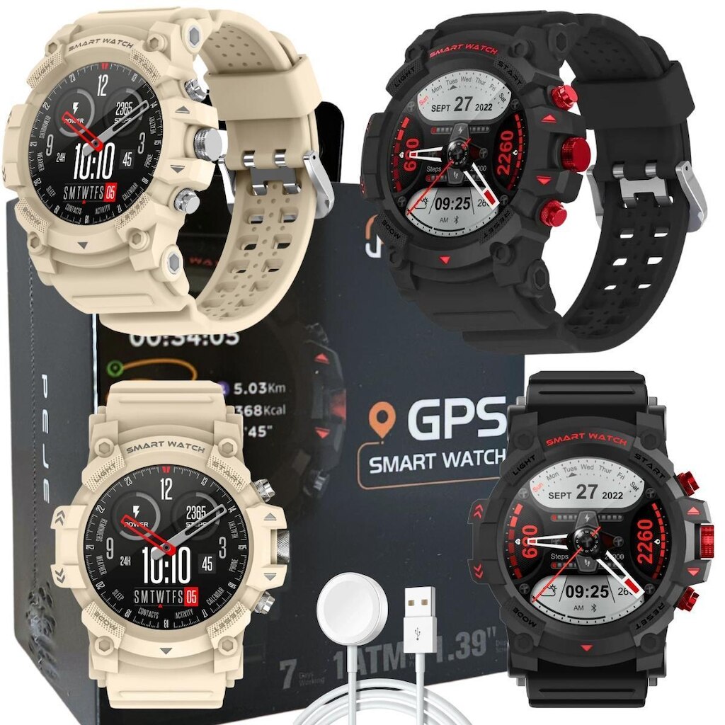 Relógio Gshock Smart Watch Masculino Tatico Militar Modo Esporte Bluetooth A Prova D'Água Peje G01C