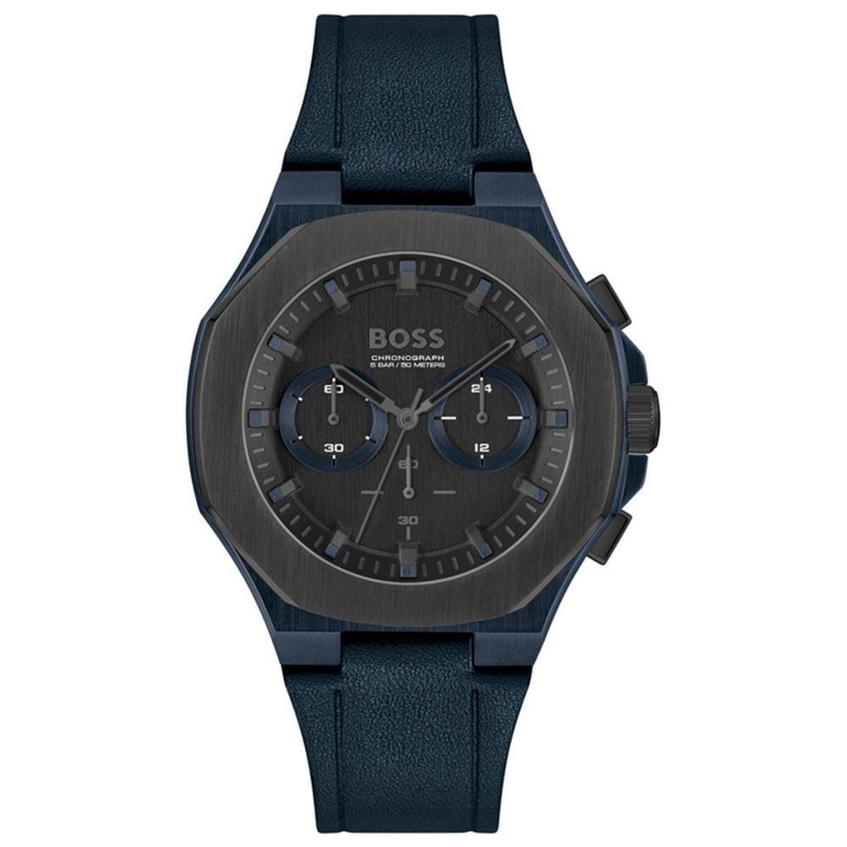 Relógio Hugo Boss Masculino Couro Azul 1514086
