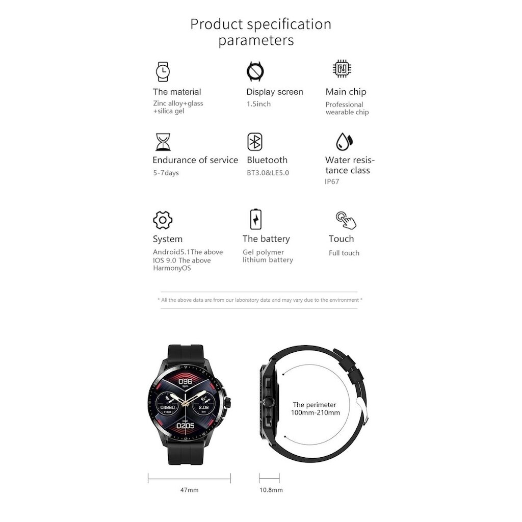 Relógio Inteligente Masculino SMARTCH 5515 À Prova D'Água