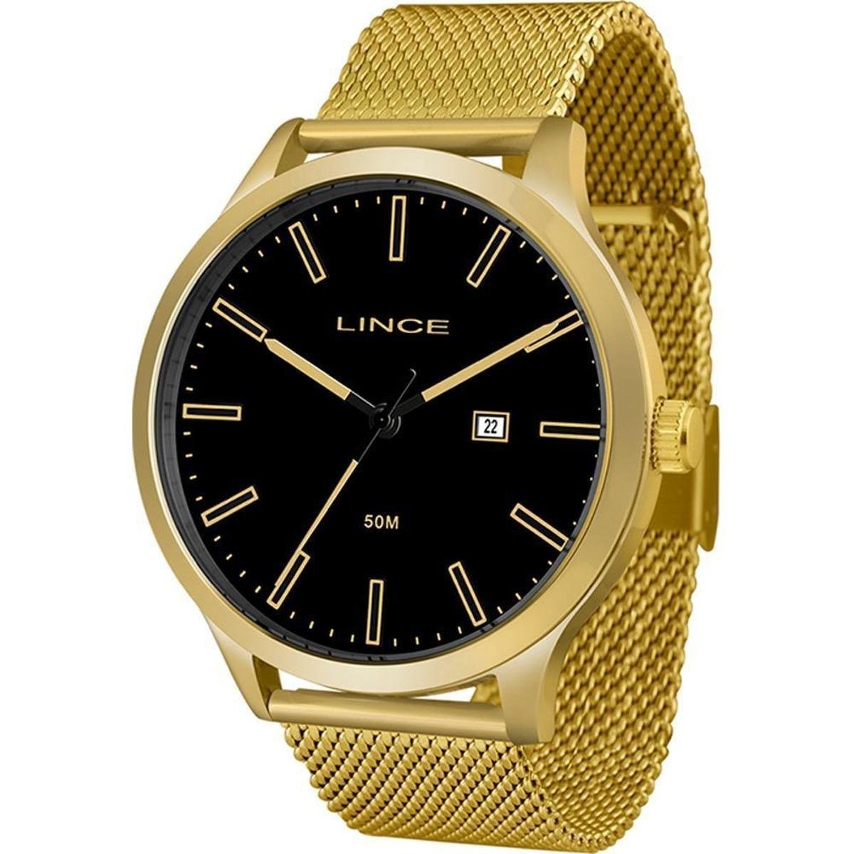 Relógio Lince Masculino Classic Dourado MRG4494L-P1KX | Zattini