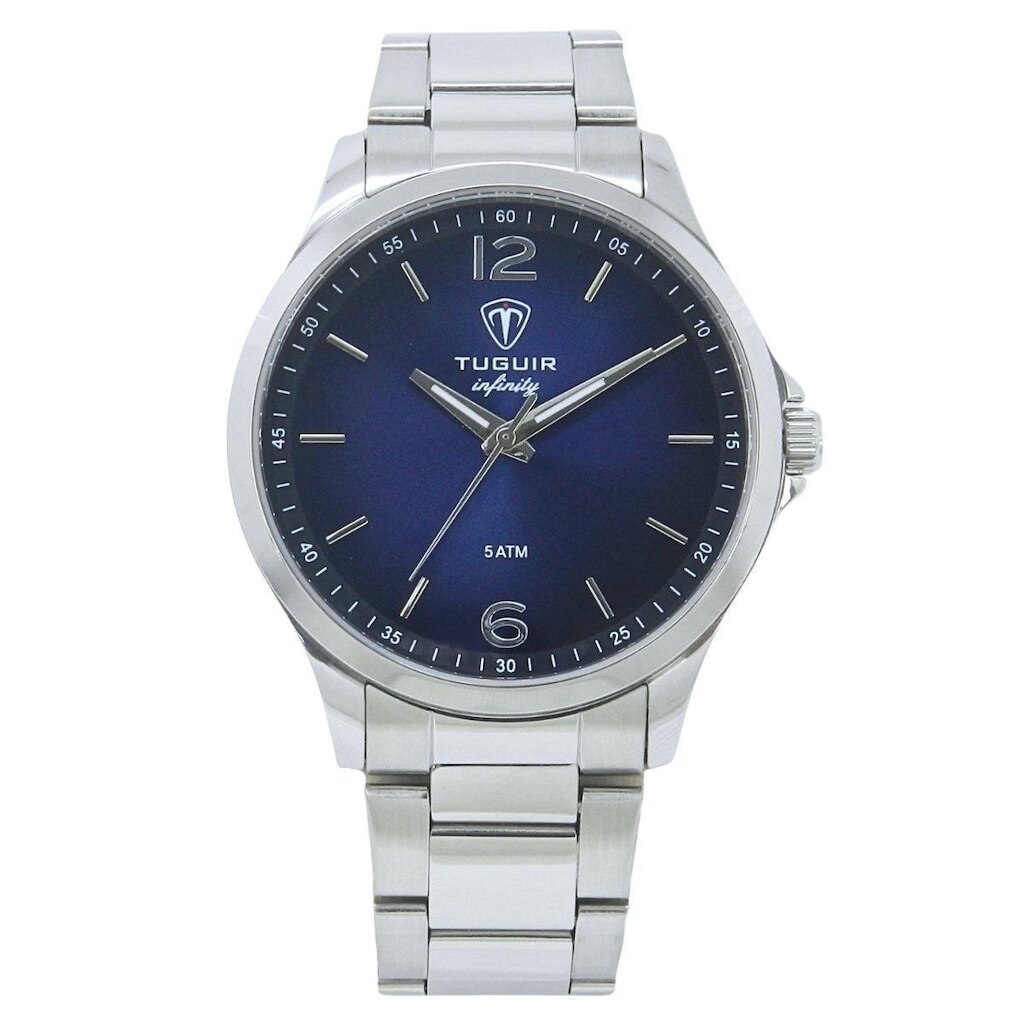 Relógio Masculino Aço Tuguir Infinity TGI37219 Prata Azul