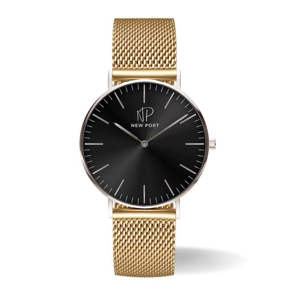 Relógio Masculino Bonaparte Elegante Dourado 40mm New Port