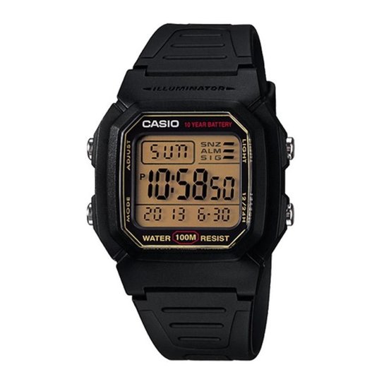 Relógio Masculino Casio Digital Social W-800Hg-9Av - Preto