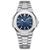 Relógio Masculino Casual Luxo Prateado Aço Inox Analógico - Prata