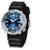Relógio Masculino Casual Silicone Luxo Quartzo Data Impermeável - Prata azul - Azul