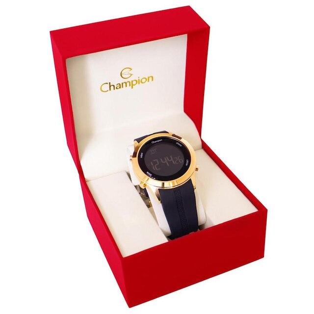 Relógio Masculino Champion Digital Dourado Silicone CH40259B