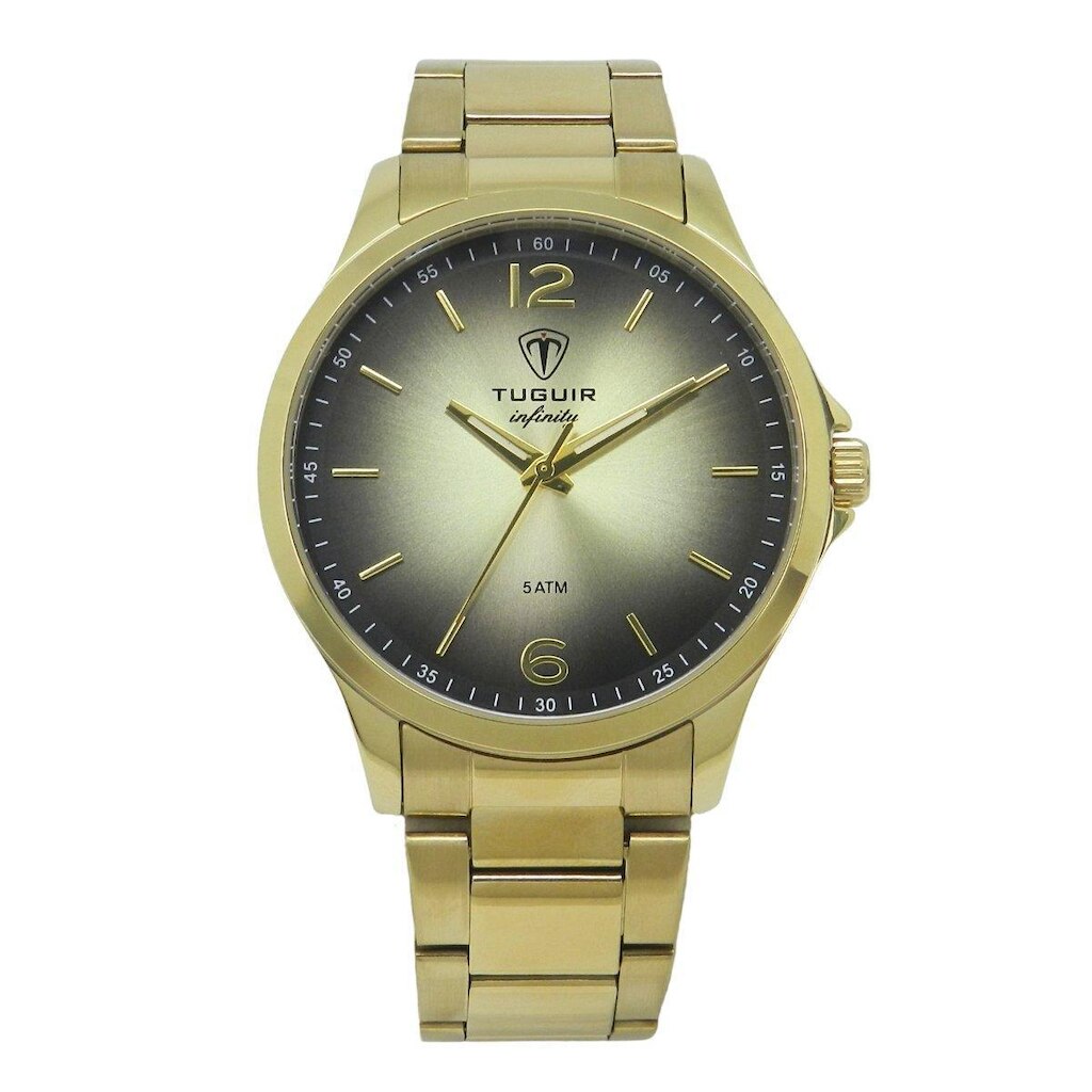 Relógio Masculino de Aço Tuguir Analógico Infinity TGI37222 Dourado