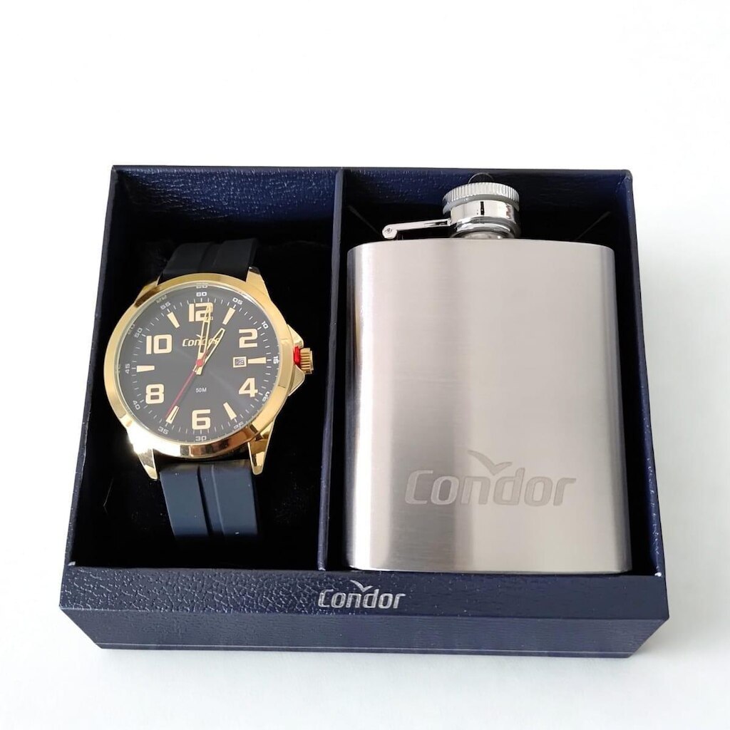 Relogio masculino dourado drive 45mm Condor original CO2115NBO/K5P
