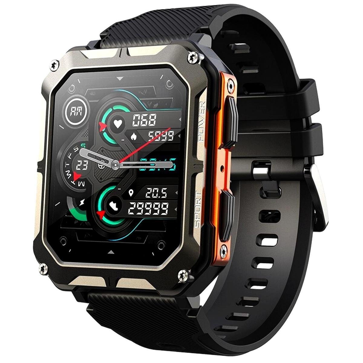 Relógio masculino esportivo bluetooth chamada tela HD 1.83 Polegada Ip68 - Preto Menor preço em Relógio masculino esportivo bluetooth chamada tela HD 1.83 Polegada Ip68 - Preto