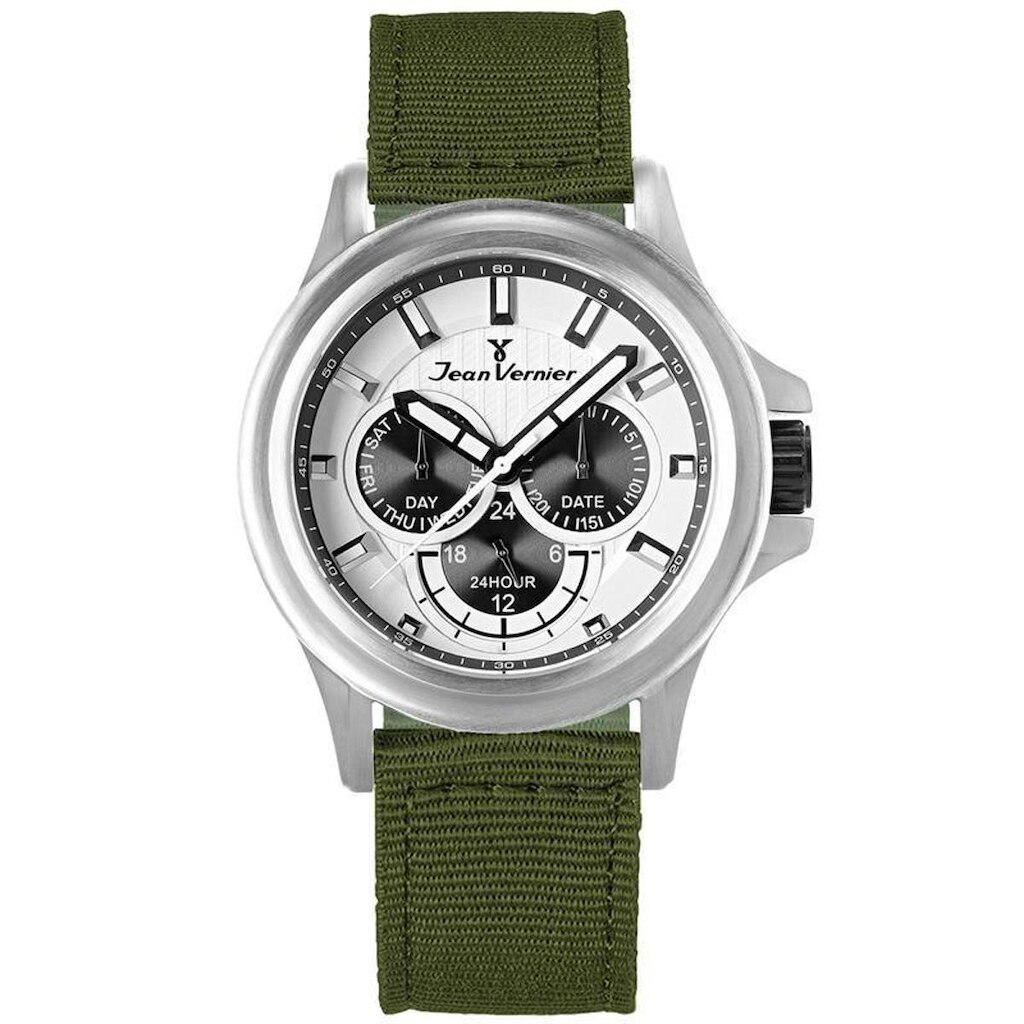 Relógio Masculino Jean Vernier Calendário Nylon JV01661NV