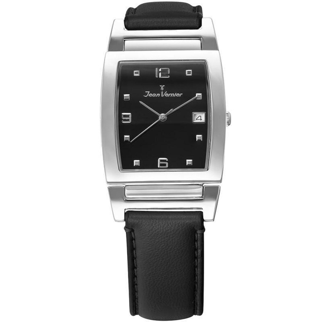 Relógio Masculino Jean Vernier Couro Preto JV00238PP