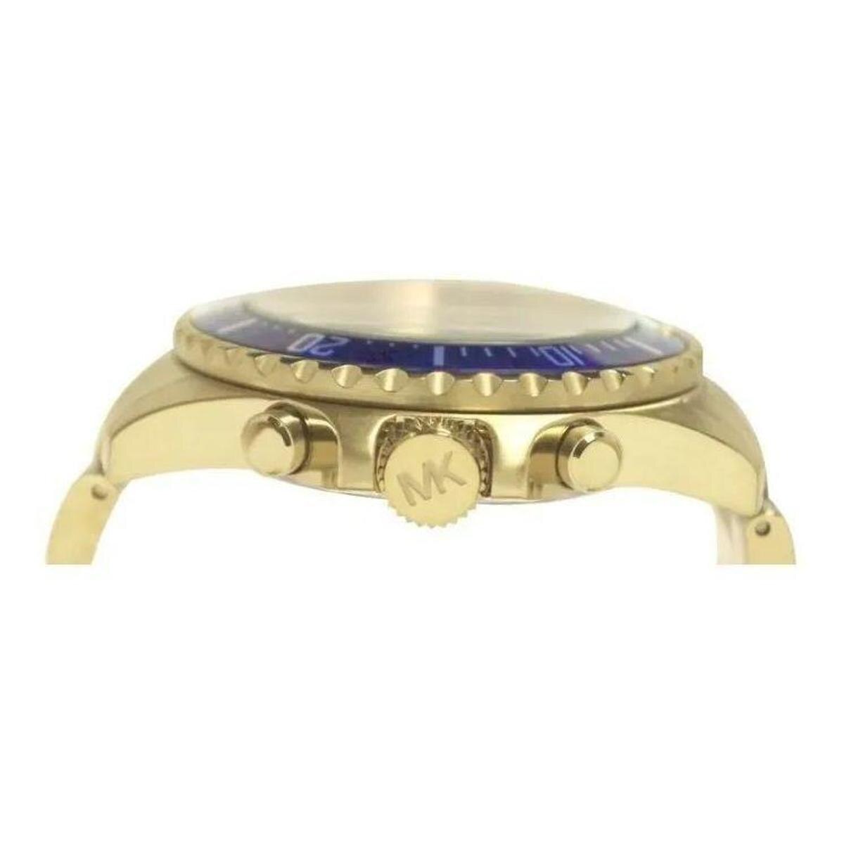 Relógio Masculino Mk8267 Chronógrafo Gold Cronograph 45mm - Dourado ...