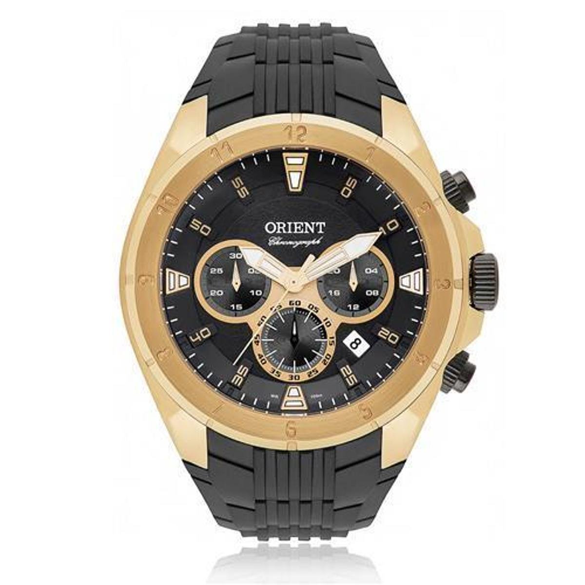 Relógio Masculino Orient MGSPC002-P1PX Borracha - Preto Menor preço em Relógio Masculino Orient MGSPC002-P1PX Borracha - Preto