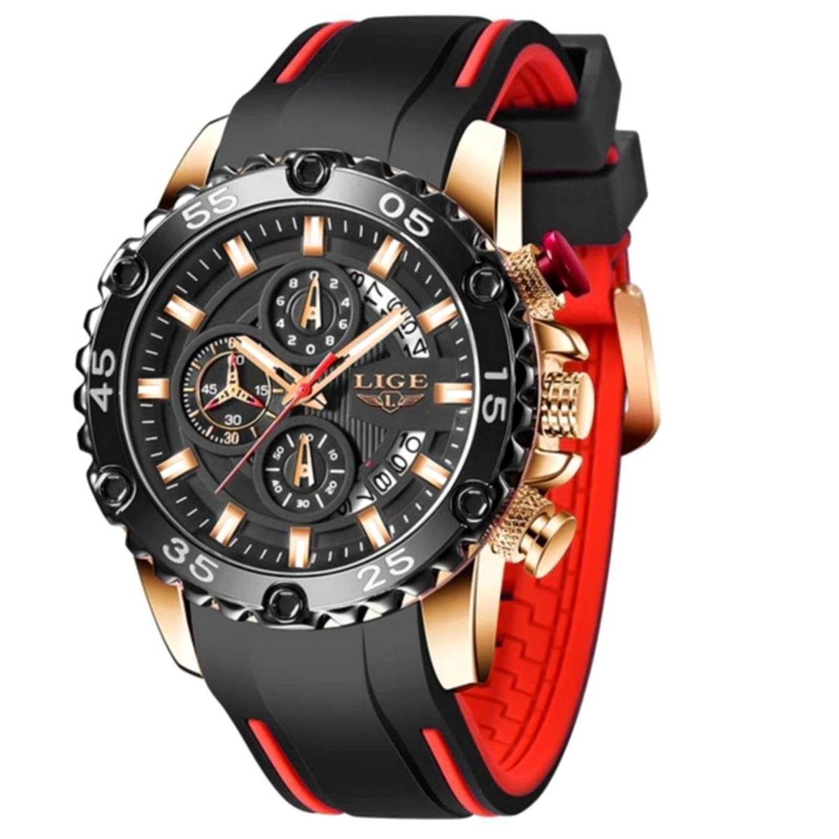 Relógio Masculino Pulseira de Silicone Esportivo de Quartzo A Prova D´agua Menor preço em Relógio Masculino Pulseira de Silicone Esportivo de Quartzo A Prova D´agua