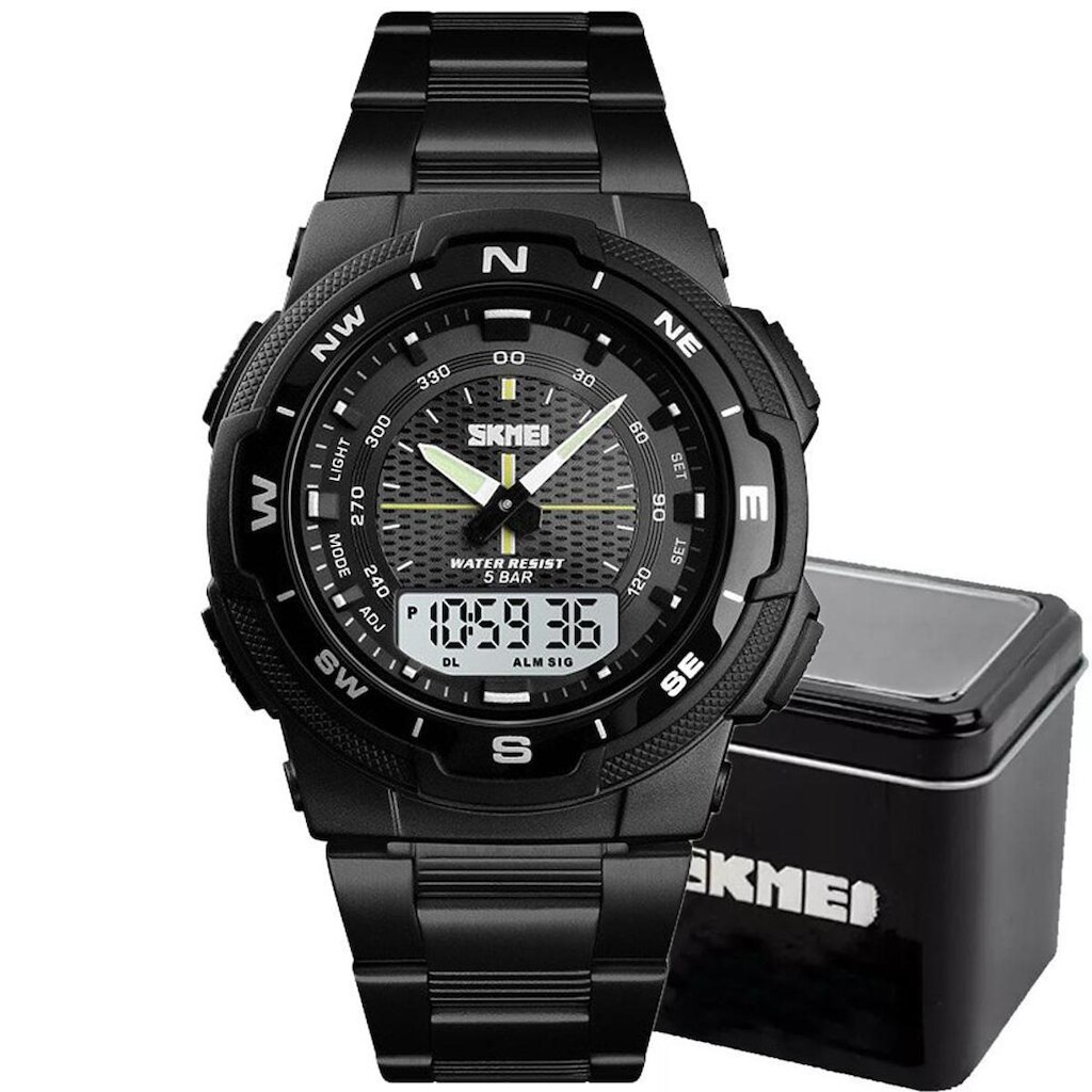 Relógio Masculino Skmei 1370 Anadigital Esporte Luxo Casual