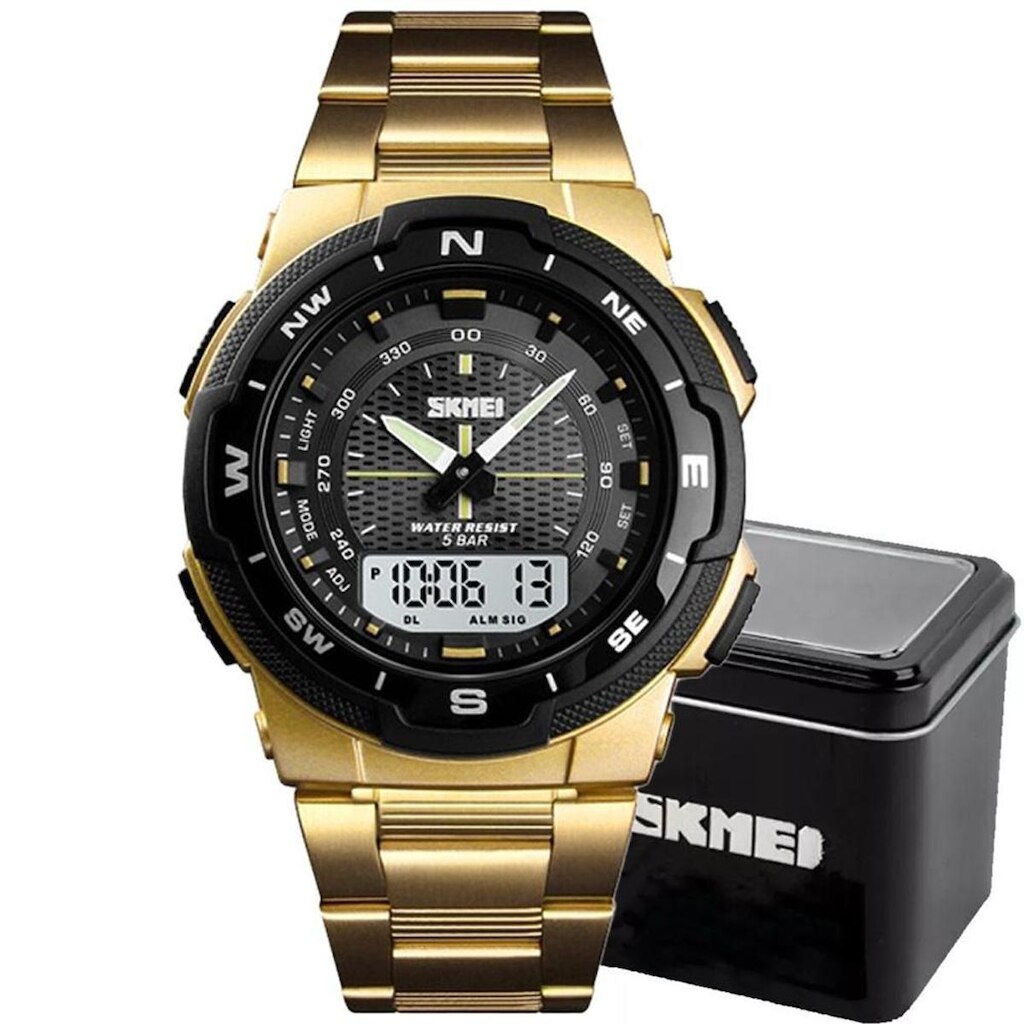 Relógio Masculino Skmei 1370 Anadigital Esporte Luxo Casual