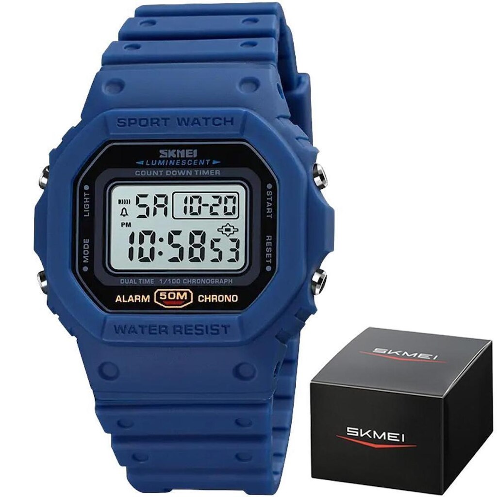 Relógio Masculino Skmei 1628 Á Prova D'água 50m Digital Shock Esporte