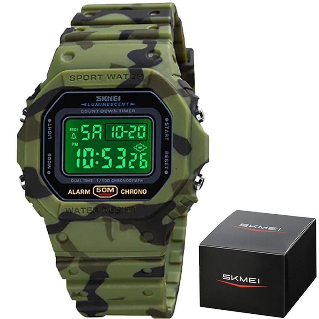 Relógio Masculino Skmei 1628 Á Prova D'água 50m Digital Shock Esporte
