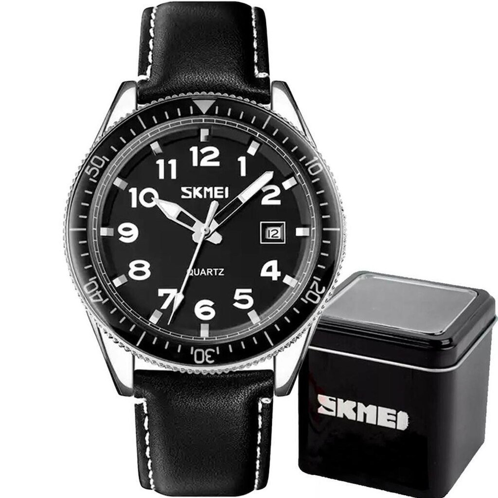 Relógio Masculino Skmei 9232 Esporte Analógico Couro Luxo Moda
