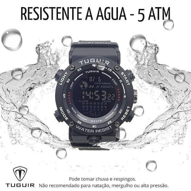 Relógio Masculino Tuguir Digital TG30406 Preto
