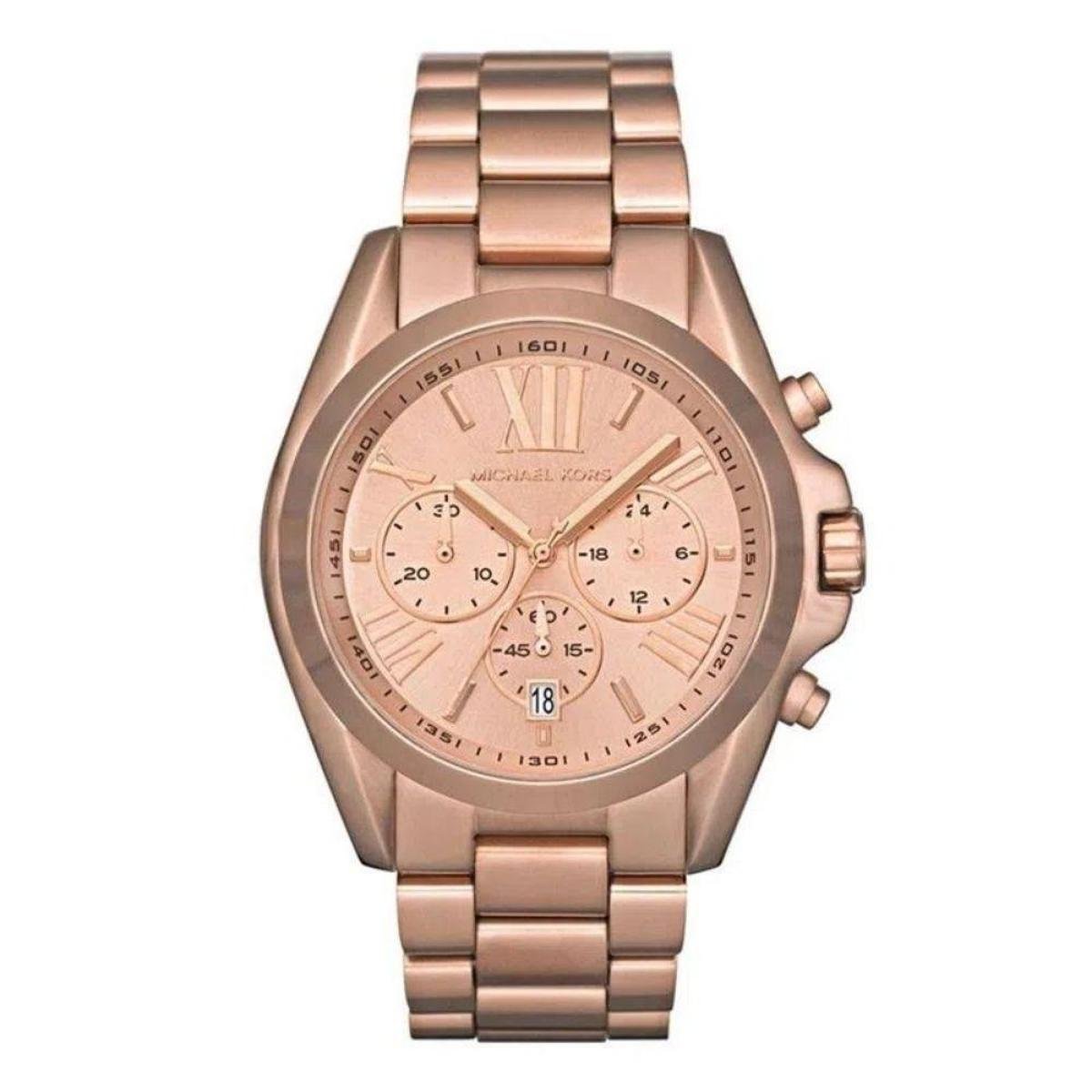 Relógio Michael Kors Original Mk5503 Bradshaw Feminino Rose Menor preço em Relógio Michael Kors Original Mk5503 Bradshaw Feminino Rose