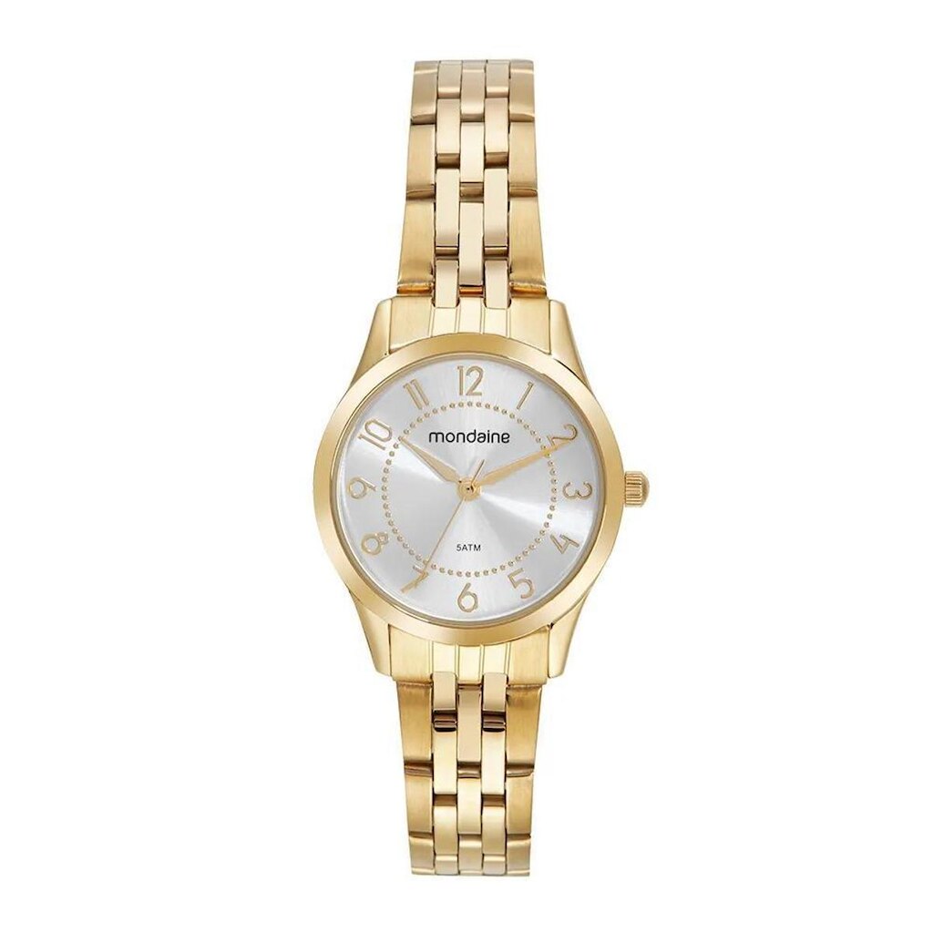 Relógio Mondaine Feminino Clássico Dourado 32726LPMVDE1