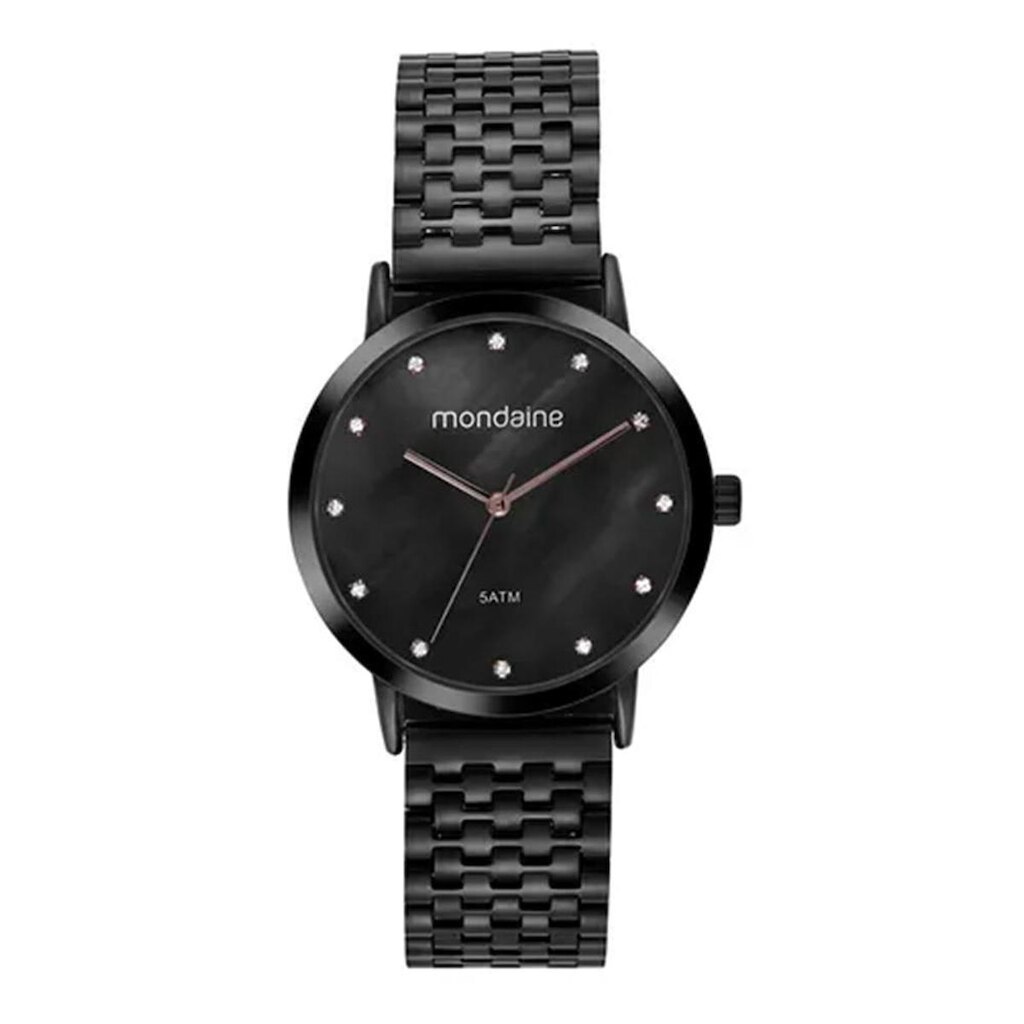 Relógio Mondaine Feminino Madrepérola Preto 32819LPMVPE2