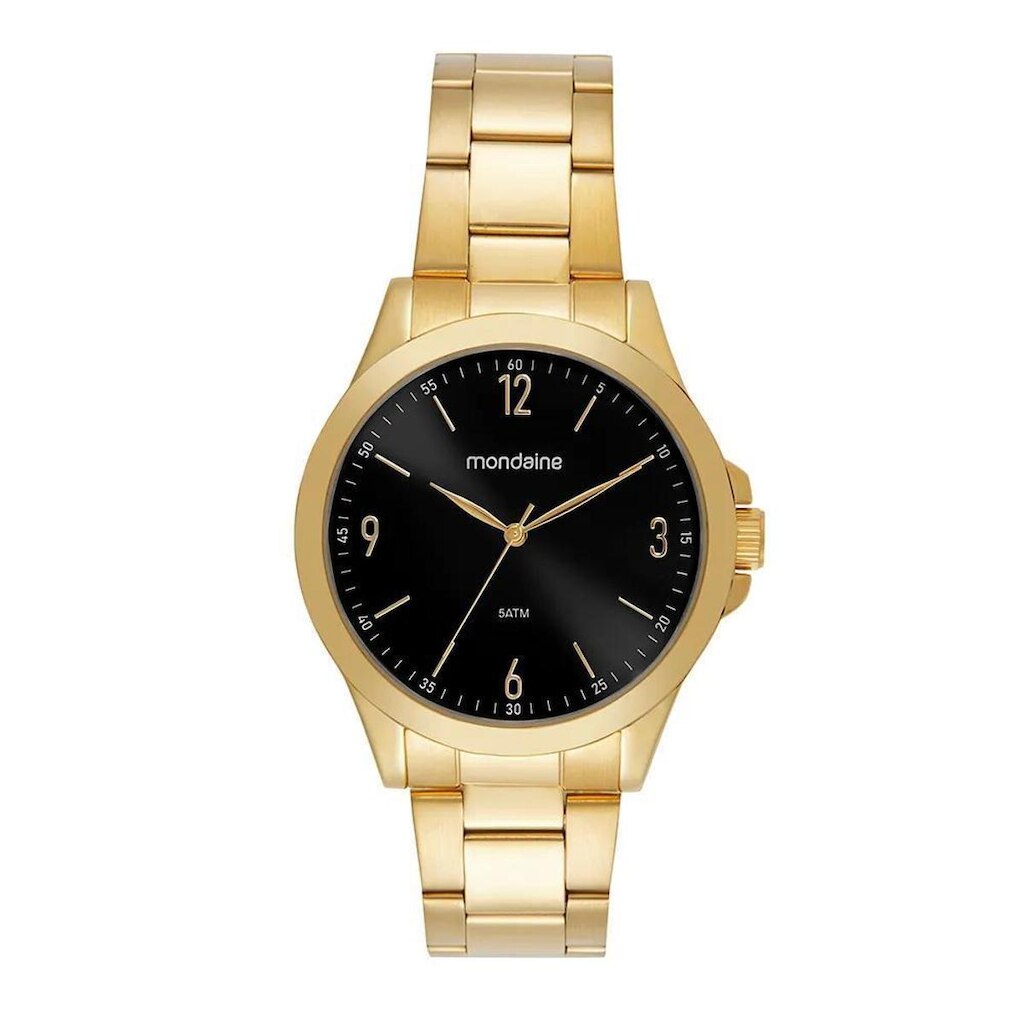 Relógio Mondaine Masculino Analógico Social Dourado 83515GPMVDE1