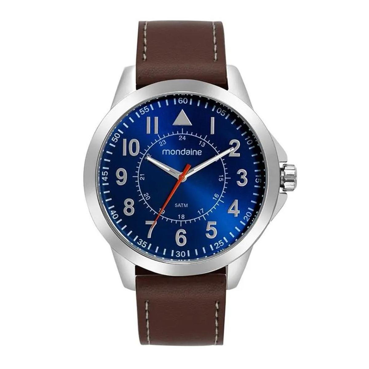 Relógio Mondaine Masculino Casual Prata Azul 99744G0MVNH1 Menor preço em Relógio Mondaine Masculino Casual Prata Azul 99744G0MVNH1