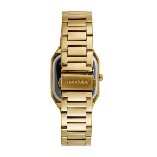 Relogio Mondaine Masculino Ref: 99902gpmvde1 Retangular Dourado
