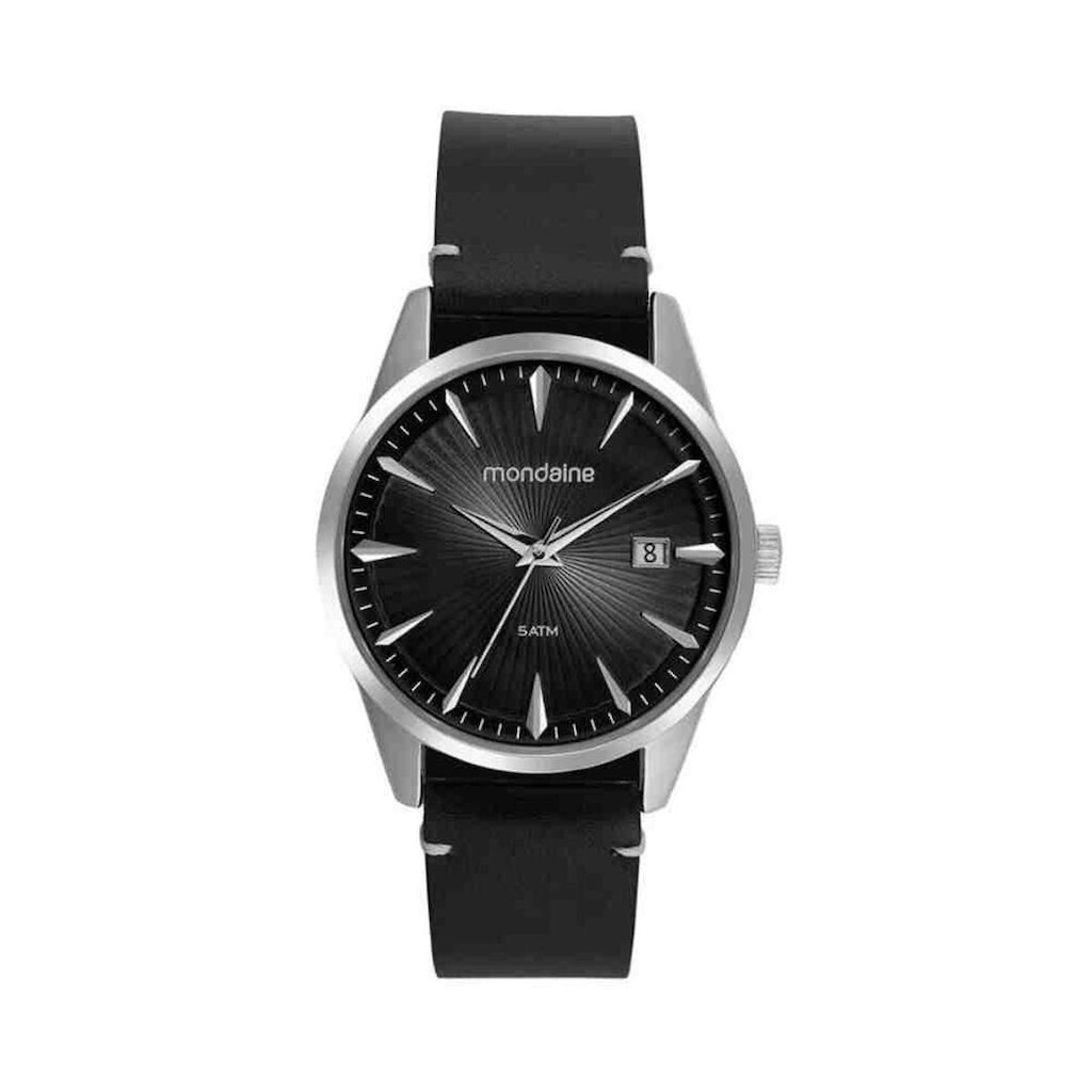 Relógio Mondaine Preto/Prata Masculino 32763G0MVNH1