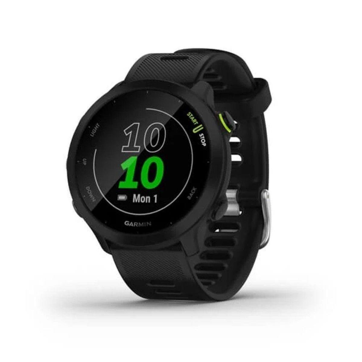 Relógio Monitor Cardíaco de pulso com GPS Garmin Forerruner 55 Menor preço em Relógio Monitor Cardíaco de pulso com GPS Garmin Forerruner 55