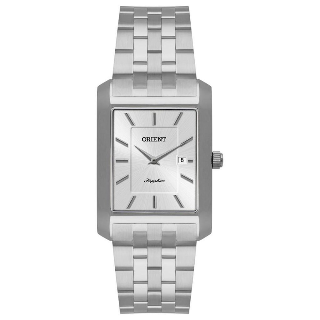 Relógio Orient Masculino Ref: Gbss1059 S1sx Retangular Slim Prateado
