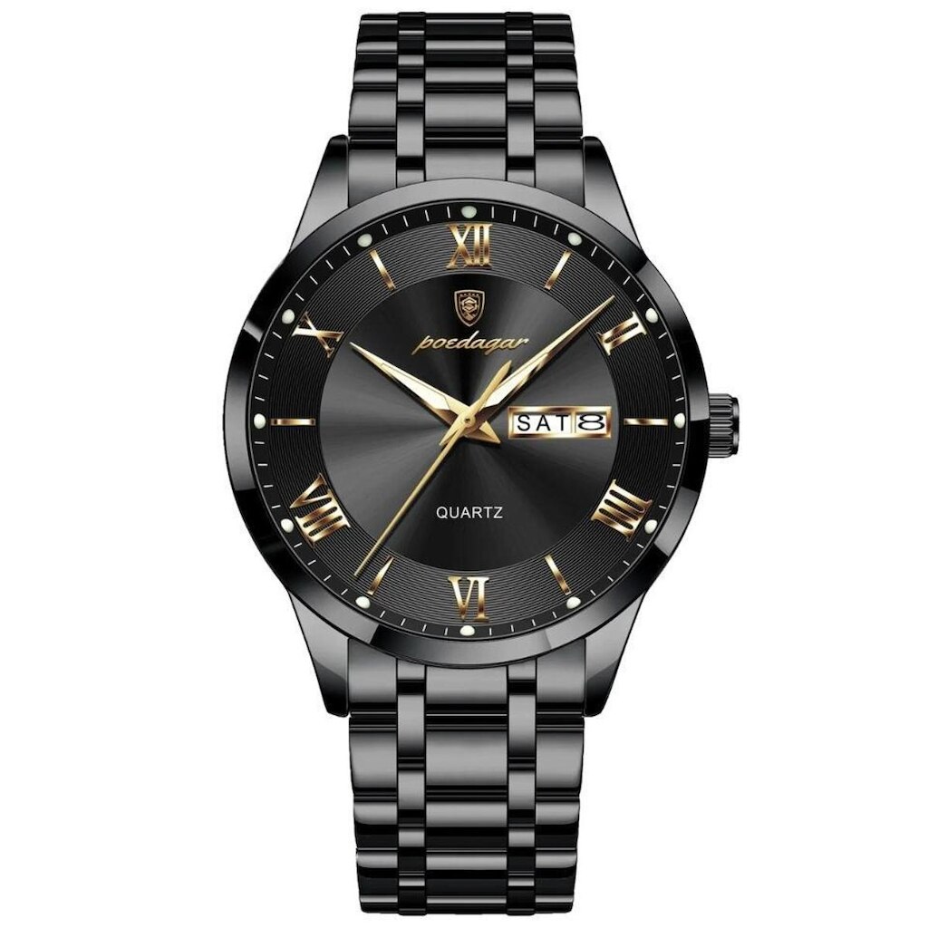 Relógio Poedagar moda luxo masculinoaço inoxidável 978