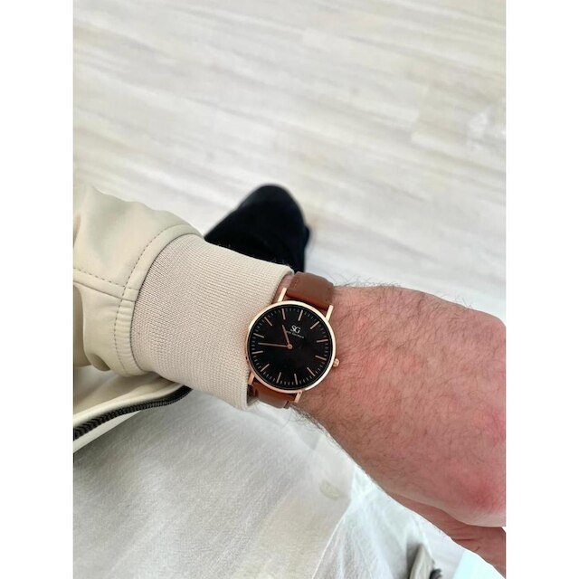 Relógio Saint Germain Brand Bronx Black Rosé Gold 40Mm Masculino