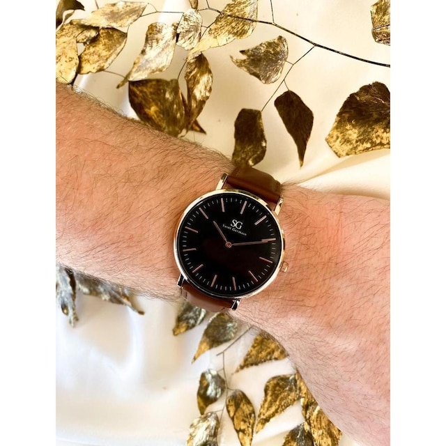 Relógio Saint Germain Brand Bronx Black Rosé Gold 40Mm Masculino