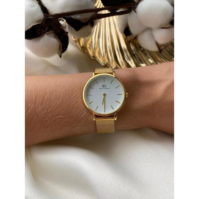 Relógio Saint Germain Brand Chelsea Gold 32Mm Feminino