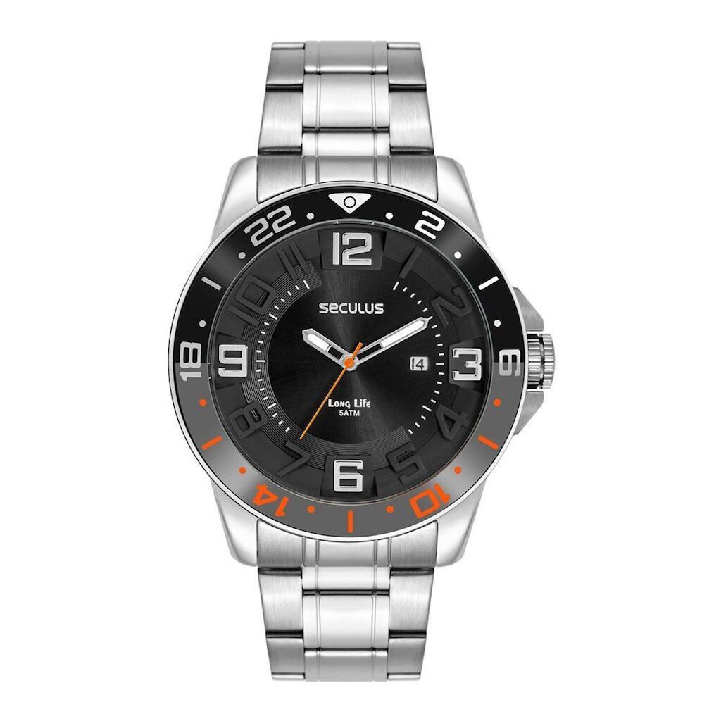 Relógio Seculus Masculino Ref: 44323g0svna2 Esportivo Prateado