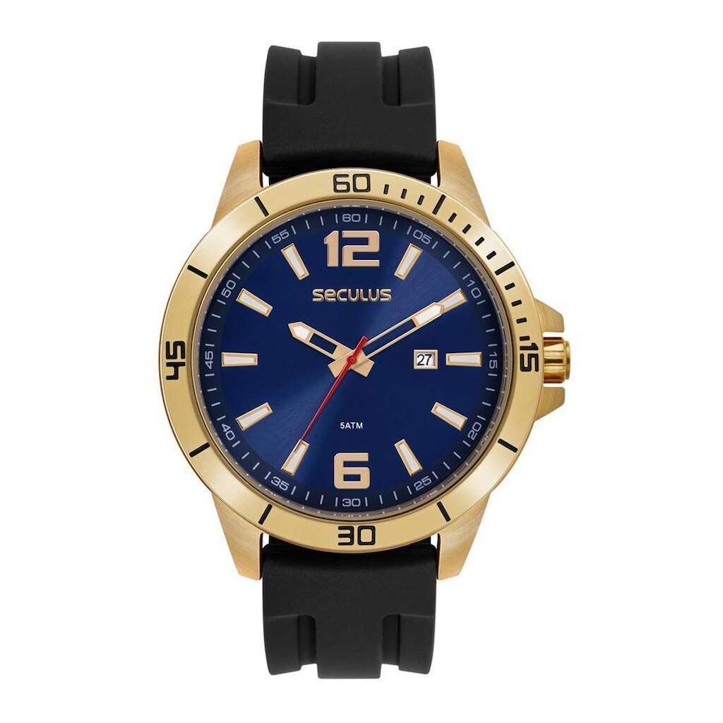 Relógio Seculus Masculino Ref: 44325gpsvdu2 Esportivo Dourado