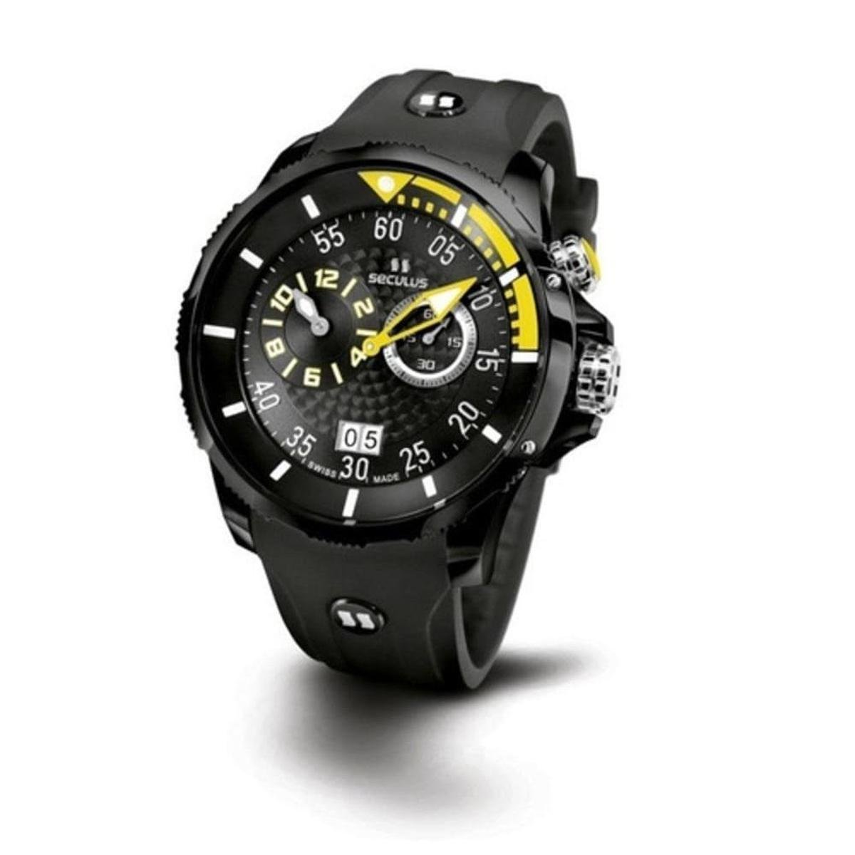 Relogio Seculus Masculino - Preto | Zattini