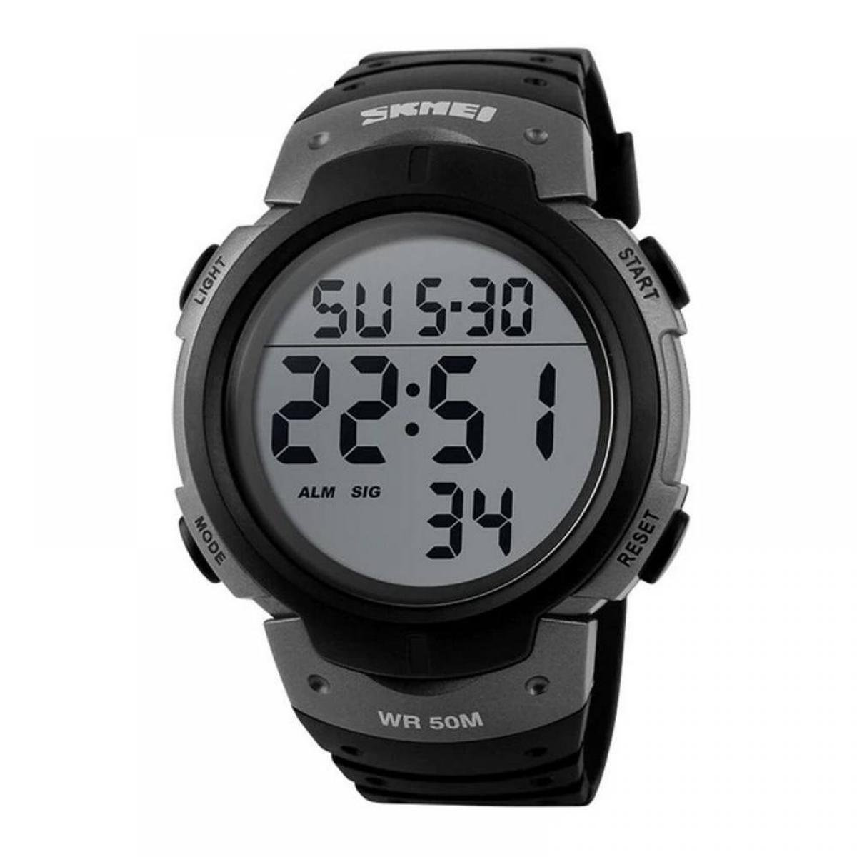 Relógio Skmei Digital Masculino - Preto+Cinza Menor preço em Relógio Skmei Digital Masculino - Preto+Cinza