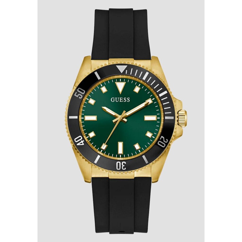 Relógio Sport Silicone Aço Dourado e Preto
