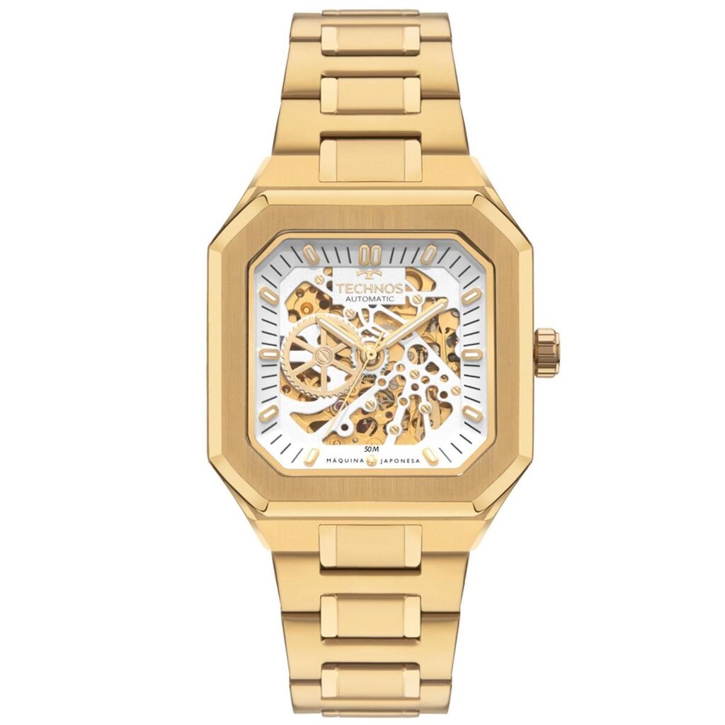 Relógio Technos Automático Skeleton 8N24GAS/1K 38mm